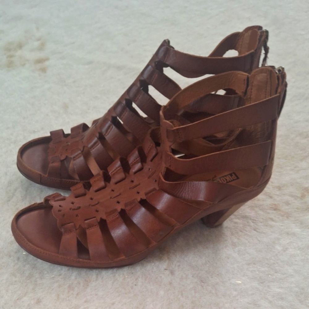 PIKOLINOS Women's Heels Open Toe Sandals , Brandy , 9.5 US - Picture 7 of 16